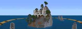 Panorama of the Minecraft Bedrock Marketplace product Modern Mansion created by Tristan Productions.