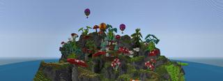 Panorama of the Minecraft Bedrock Marketplace product Mushroom Island created by Tristan Productions.