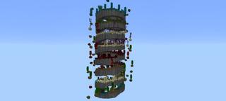 Panorama of the Minecraft Bedrock Marketplace product Parkour Spiral created by Tristan Productions.