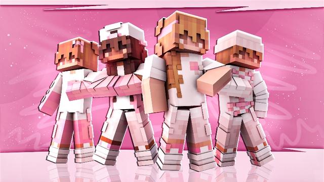 Thumbnail of the Minecraft Bedrock Marketplace product Pink and White created by Tristan Productions.