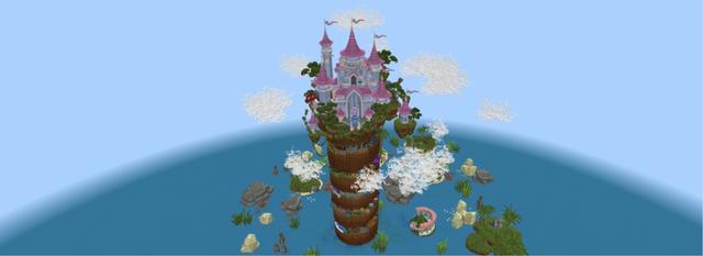 Panorama of the Minecraft Bedrock Marketplace product Princess Spiral Parkour created by Tristan Productions.