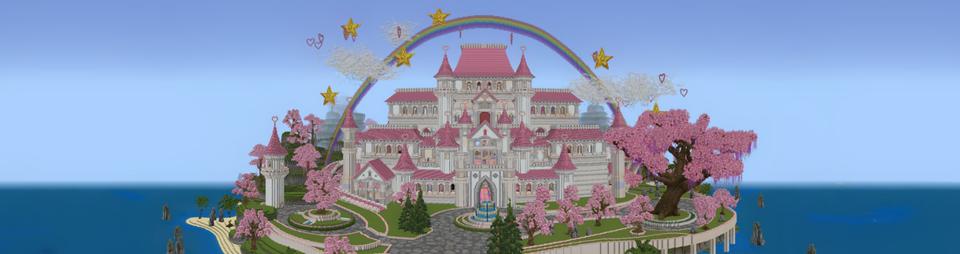 Panorama of the Minecraft Bedrock Marketplace product Princess Trillionaire Castle created by Tristan Productions.