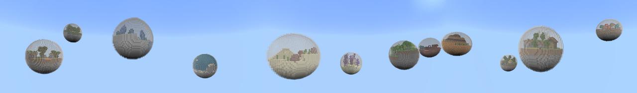 Panorama of the Minecraft Bedrock Marketplace product Skyblock Bubbles created by Tristan Productions.