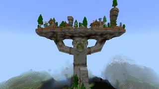 Screenshot of the Minecraft Bedrock Marketplace product Statue Holding Up Base created by Tristan Productions.