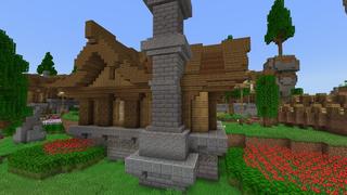 Screenshot of the Minecraft Bedrock Marketplace product Statue Holding Up Base created by Tristan Productions.