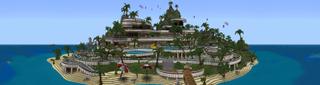 Panorama of the Minecraft Bedrock Marketplace product Trillionaire Mansion created by Tristan Productions.