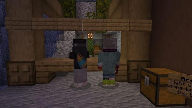 Screenshot of the Minecraft Bedrock Marketplace product Zombies created by Tristan Productions.
