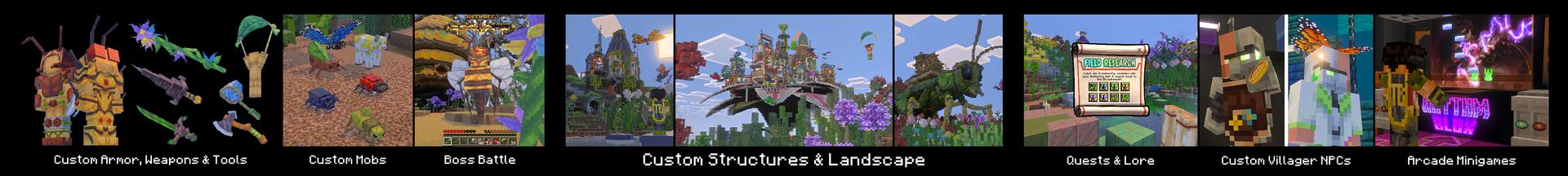 Panorama of the Minecraft Bedrock Marketplace product Ultimate Survival: Solarpunk Island created by TrixyBlox.
