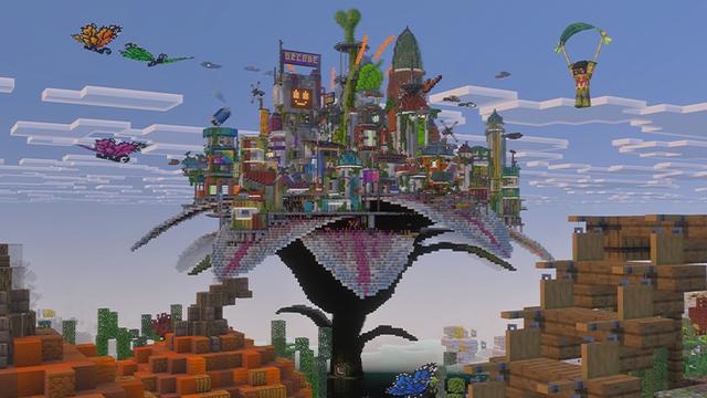 Screenshot of the Minecraft Bedrock Marketplace product Ultimate Survival: Solarpunk Island created by TrixyBlox.