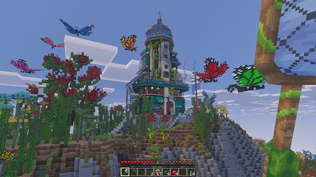 Screenshot of the Minecraft Bedrock Marketplace product Ultimate Survival: Solarpunk Island created by TrixyBlox.