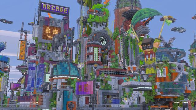 Screenshot of the Minecraft Bedrock Marketplace product Ultimate Survival: Solarpunk Island created by TrixyBlox.