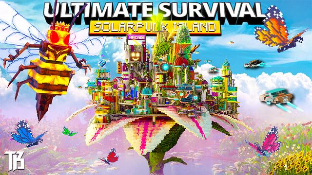 Thumbnail of the Minecraft Bedrock Marketplace product Survie ultime : l'île de Solarpunk created by TrixyBlox.