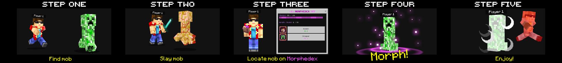Panorama of the Minecraft Bedrock Marketplace product Be a Mob Add-On created by Tsunami Studios.