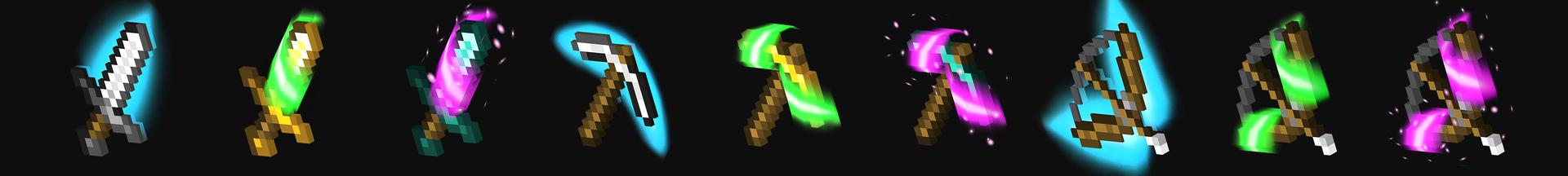 Panorama of the Minecraft Bedrock Marketplace product Enchantment Expansion created by Tsunami Studios.