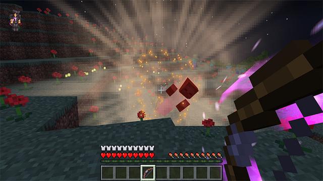 Screenshot of the Minecraft Bedrock Marketplace product Enchantment Expansion created by Tsunami Studios.