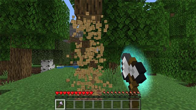 Screenshot of the Minecraft Bedrock Marketplace product Enchantment Expansion created by Tsunami Studios.