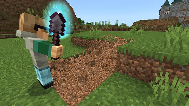 Screenshot of the Minecraft Bedrock Marketplace product Enchantment Expansion created by Tsunami Studios.