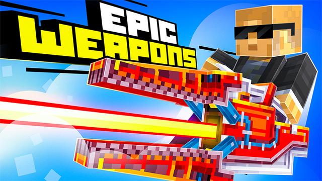 Thumbnail of the Minecraft Bedrock Marketplace product Epic Weapons created by Tsunami Studios.
