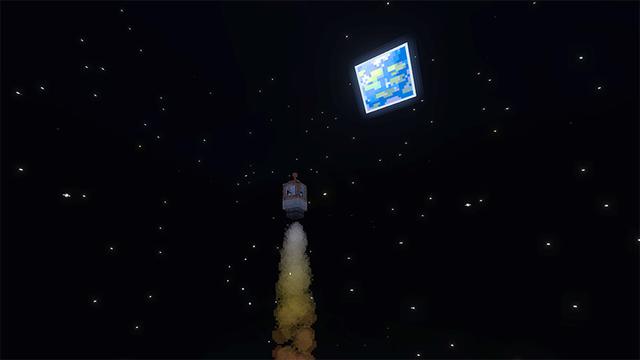 Screenshot of the Minecraft Bedrock Marketplace product Expanse: Dimension Add-On created by Tsunami Studios.
