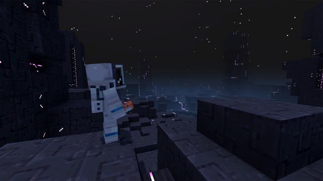 Screenshot of the Minecraft Bedrock Marketplace product Expanse: Dimension Add-On created by Tsunami Studios.
