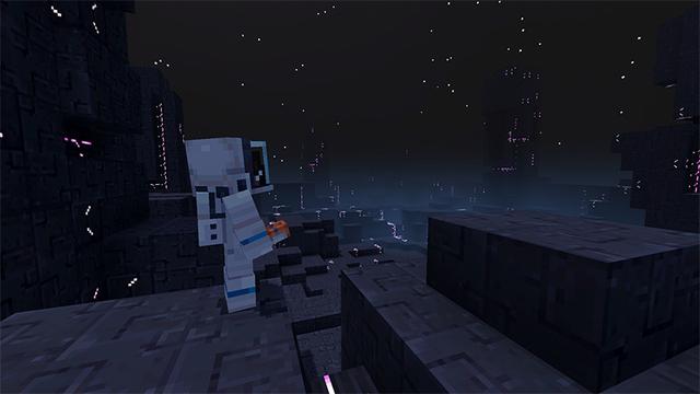 Screenshot of the Minecraft Bedrock Marketplace product Expanse: Dimension Add-On created by Tsunami Studios.