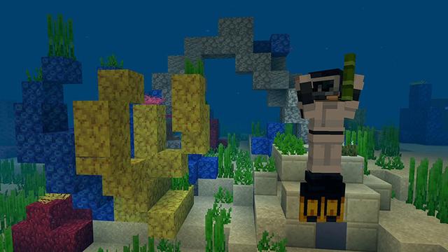 Screenshot of the Minecraft Bedrock Marketplace product Explore! Add-On created by Tsunami Studios.