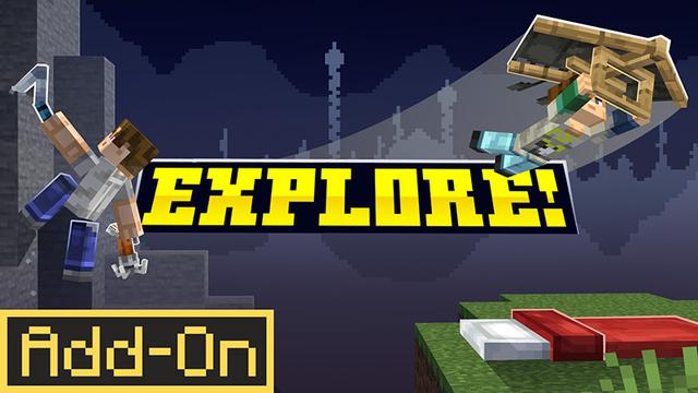 Thumbnail of the Minecraft Bedrock Marketplace product Explore! Add-On created by Tsunami Studios.