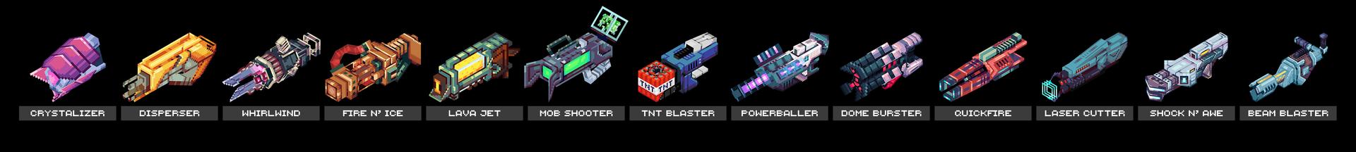 Panorama of the Minecraft Bedrock Marketplace product LASER BLASTERS created by Tsunami Studios.