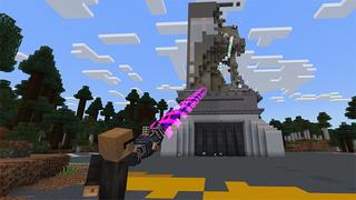 Screenshot of the Minecraft Bedrock Marketplace product LASER BLASTERS created by Tsunami Studios.