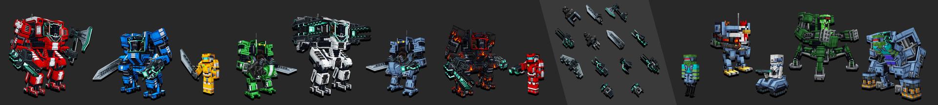 Panorama of the Minecraft Bedrock Marketplace product Mech Suit Expansion created by Tsunami Studios.