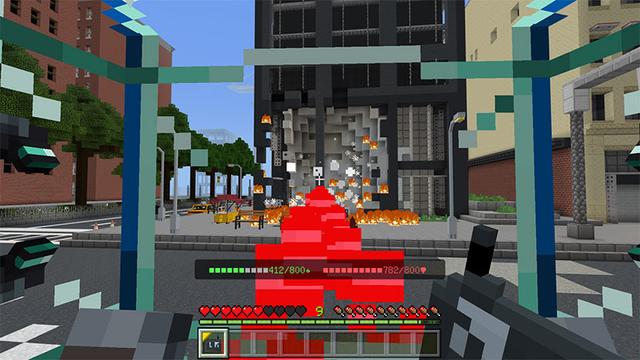 Screenshot of the Minecraft Bedrock Marketplace product Mech Suit Expansion created by Tsunami Studios.