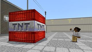 Screenshot of the Minecraft Bedrock Marketplace product TNT created by Tsunami Studios.