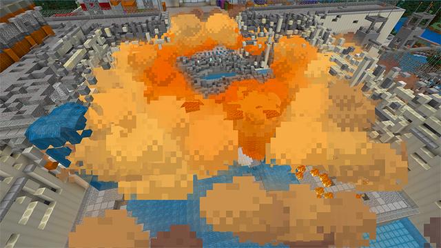 Screenshot of the Minecraft Bedrock Marketplace product TNT created by Tsunami Studios.