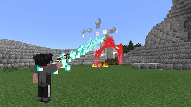 Screenshot of the Minecraft Bedrock Marketplace product Ultimate Weapons created by Tsunami Studios.