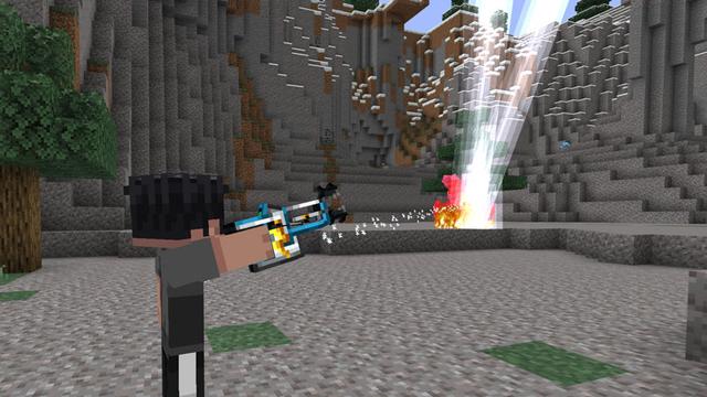 Screenshot of the Minecraft Bedrock Marketplace product Ultimate Weapons created by Tsunami Studios.