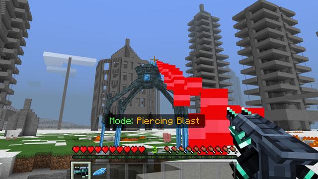 Screenshot of the Minecraft Bedrock Marketplace product Ultimate Weapons created by Tsunami Studios.