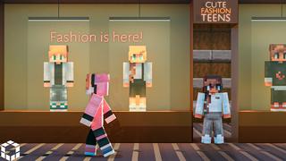 Thumbnail of the Minecraft Bedrock Marketplace product Cute Fashion Teens created by UnderBlocks Studios.