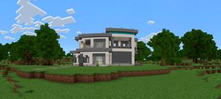 Panorama of the Minecraft Bedrock Marketplace product House Secret Bunker created by UnderBlocks Studios.