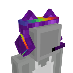 Thumbnail of the Minecraft Bedrock Marketplace product Rainbow Cat Headphones created by UnderBlocks Studios.