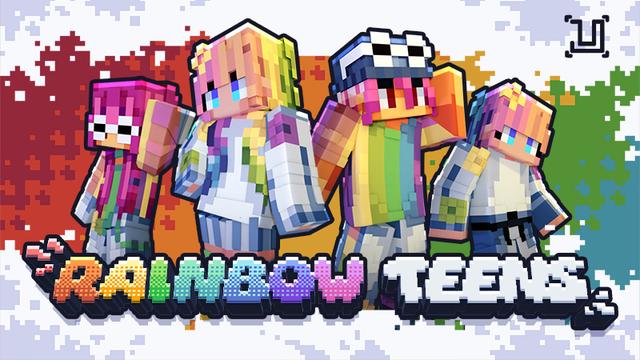 Thumbnail of the Minecraft Bedrock Marketplace product Rainbow Teens created by UnderBlocks Studios.