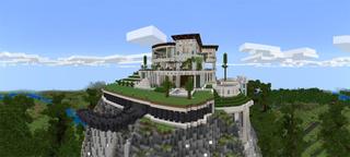 Panorama of the Minecraft Bedrock Marketplace product Rich Life Mansion created by UnderBlocks Studios.