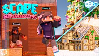 Thumbnail of the Minecraft Bedrock Marketplace product Foge em 60 minutos created by UnderBlocks Studios.