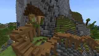 Screenshot of the Minecraft Bedrock Marketplace product Secret Mountain Base created by UnderBlocks Studios.