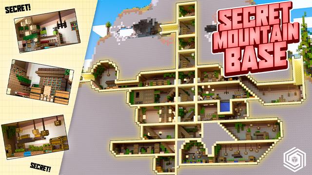 Thumbnail of the Minecraft Bedrock Marketplace product Secret Mountain Base created by UnderBlocks Studios.