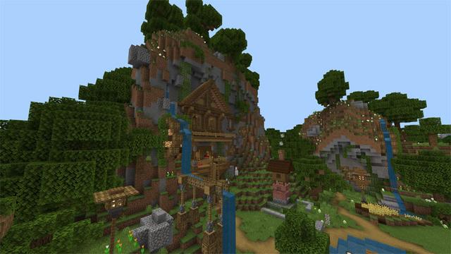 Screenshot of the Minecraft Bedrock Marketplace product Secret Mountain Refuge created by UnderBlocks Studios.