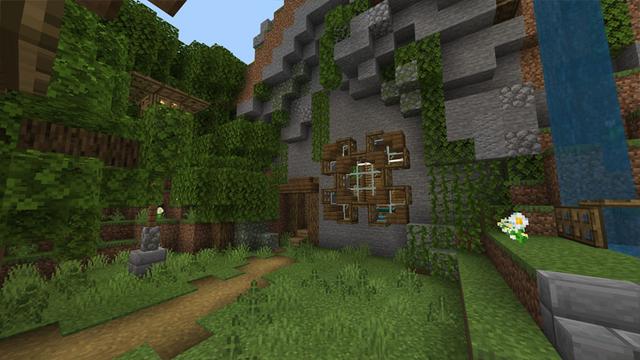 Screenshot of the Minecraft Bedrock Marketplace product Secret Mountain Refuge created by UnderBlocks Studios.