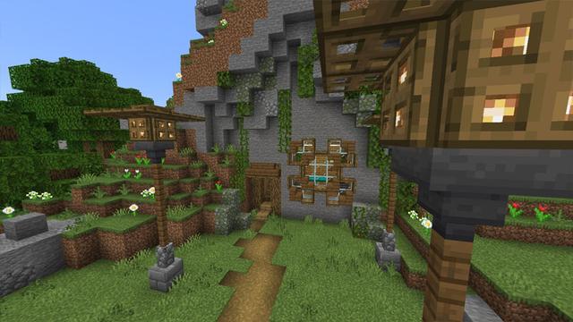 Screenshot of the Minecraft Bedrock Marketplace product Simple Mountain Refuge created by UnderBlocks Studios.