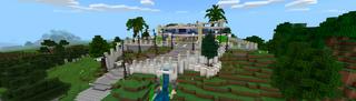 Panorama of the Minecraft Bedrock Marketplace product Super Rich Mansion created by UnderBlocks Studios.