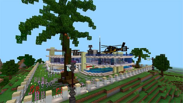 Screenshot of the Minecraft Bedrock Marketplace product Super Rich Mansion created by UnderBlocks Studios.