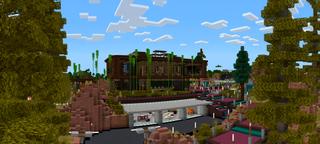 Panorama of the Minecraft Bedrock Marketplace product Underground Rich Bunker created by UnderBlocks Studios.